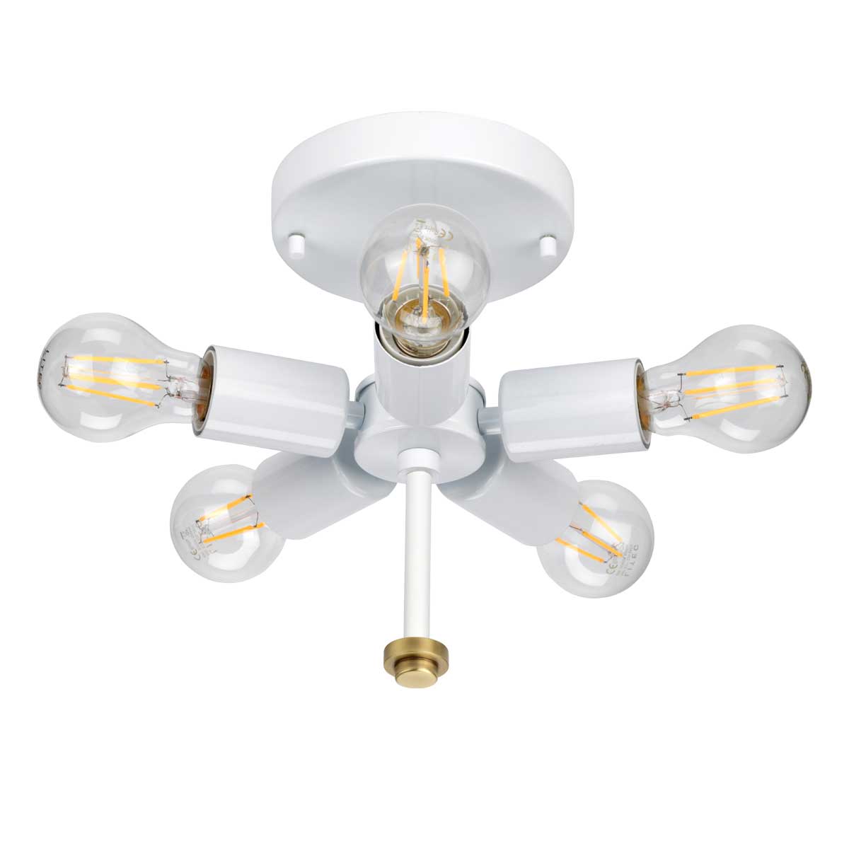 Elstead Fletcher Deckenleuchte Messing, Elfenbein – Detailansicht
