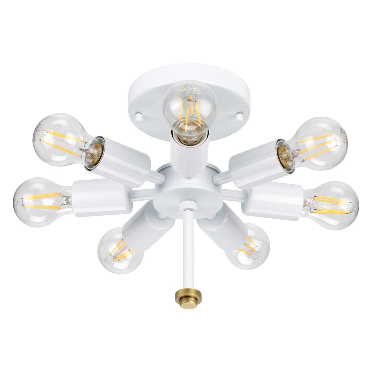 Elstead Fletcher Deckenleuchte Messing, Elfenbein – Detailansicht