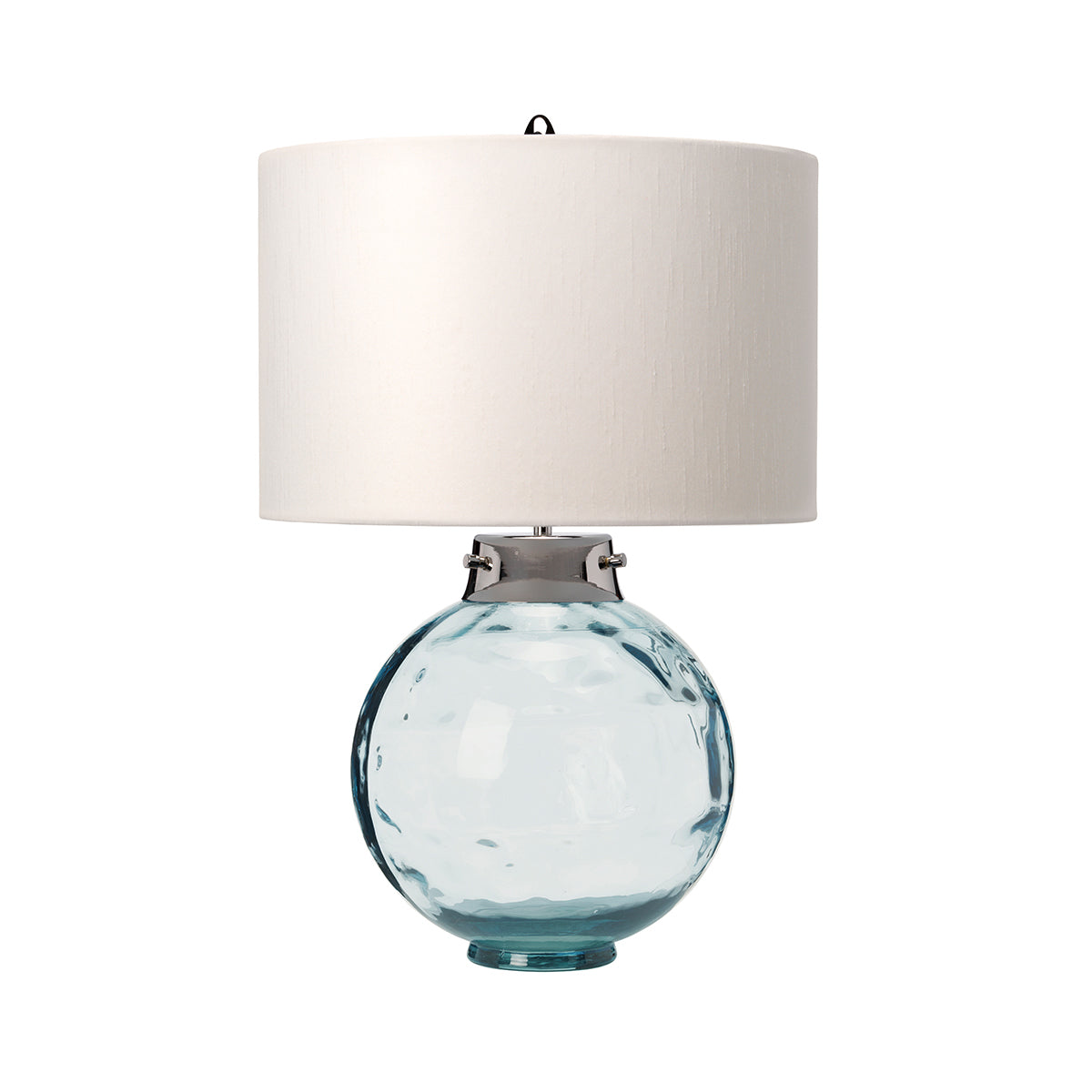 Elstead Kara Tischlampe Nickel, Blau
