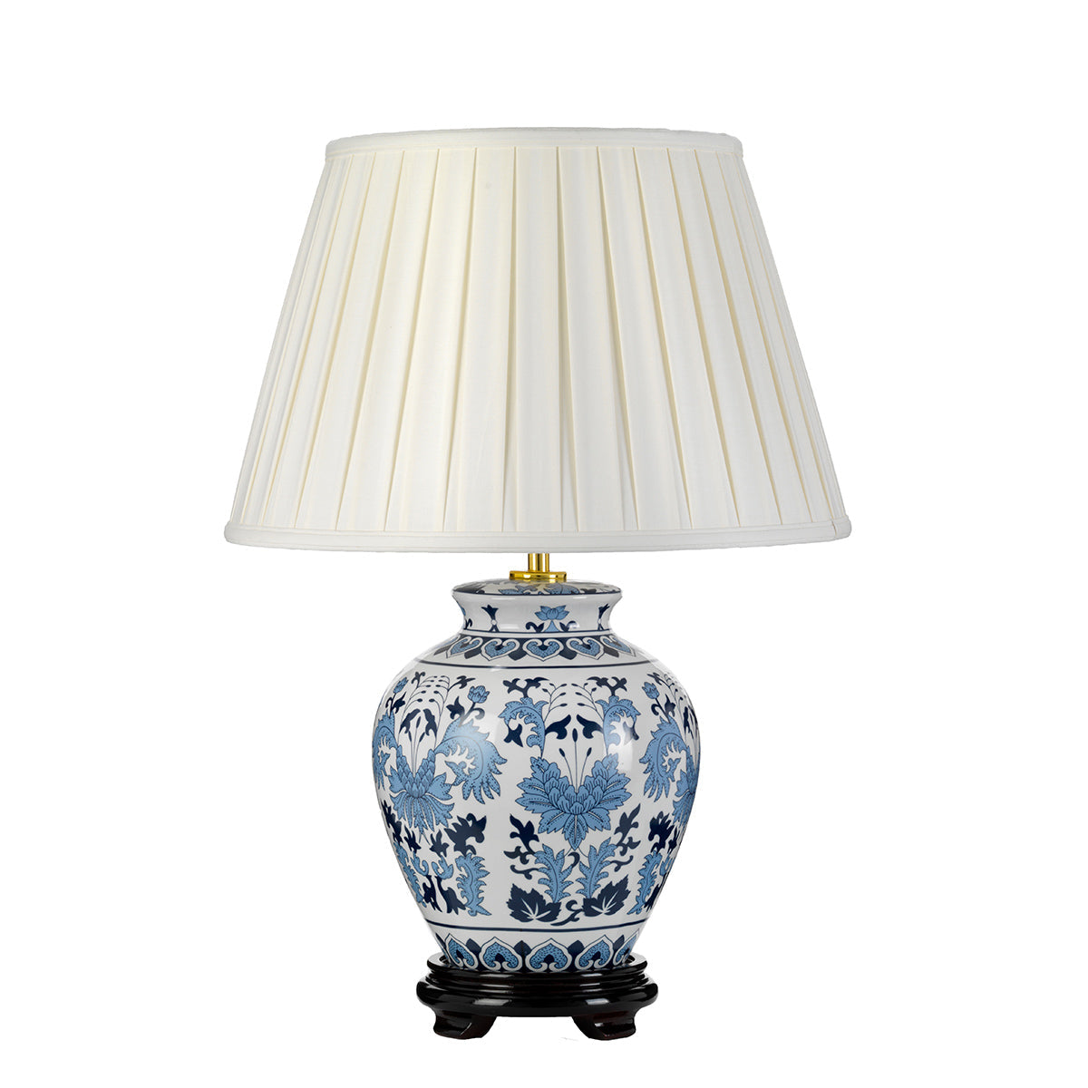 Elstead Linyi Tischlampe Blau, Weiß