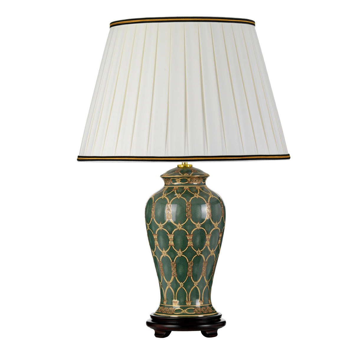 Elstead Sashi Tischlampe Grün, Gold, Braun