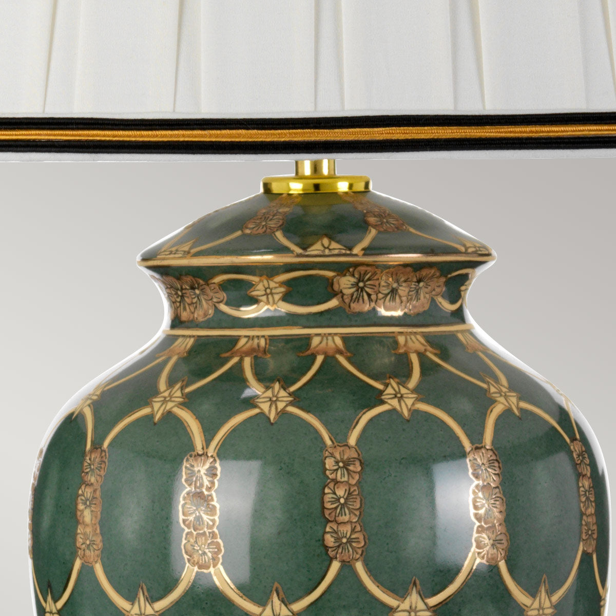 Elstead Sashi Tischlampe Grün, Gold, Braun – Detailansicht