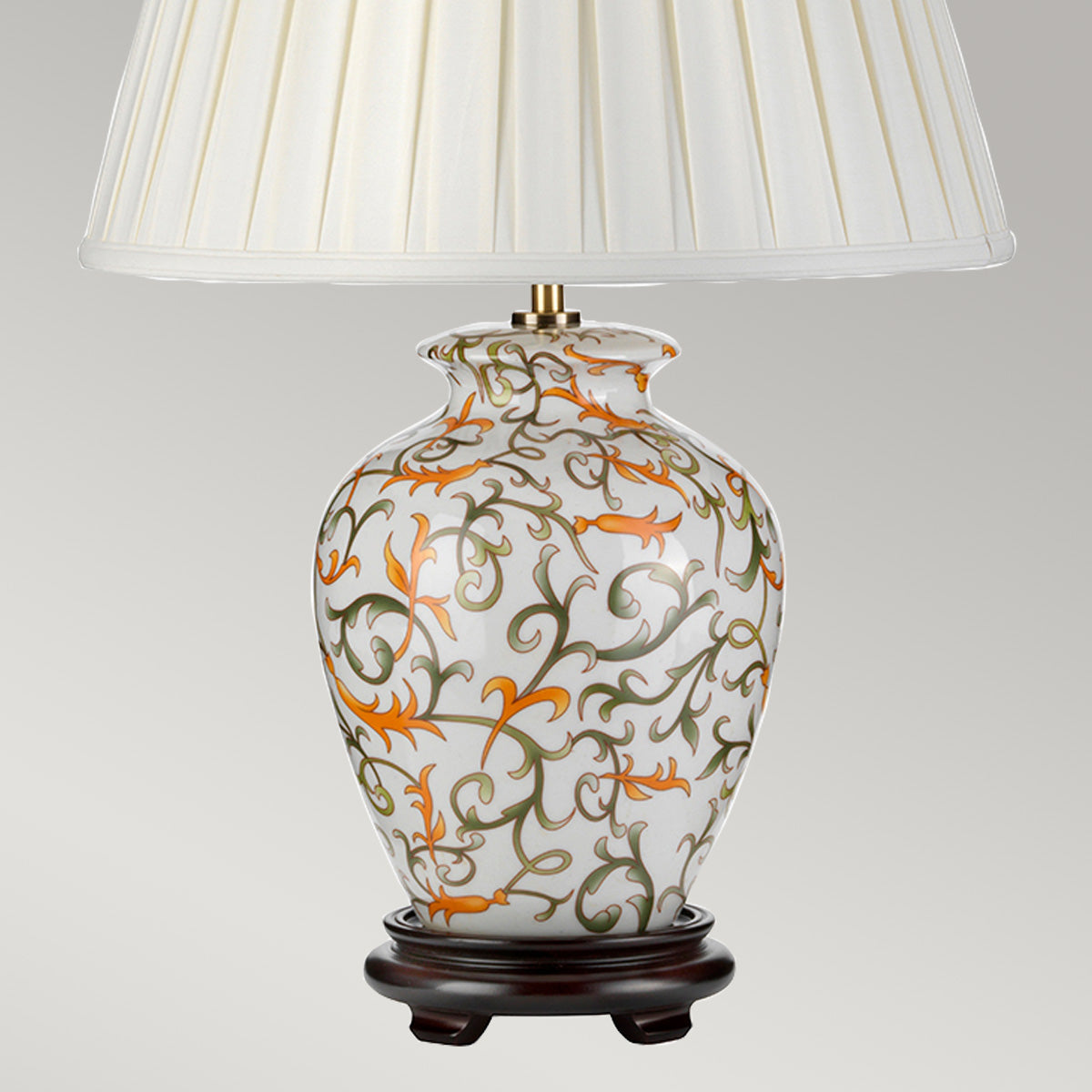 Elstead Soling Tischlampe Creme, Grün – Detailansicht