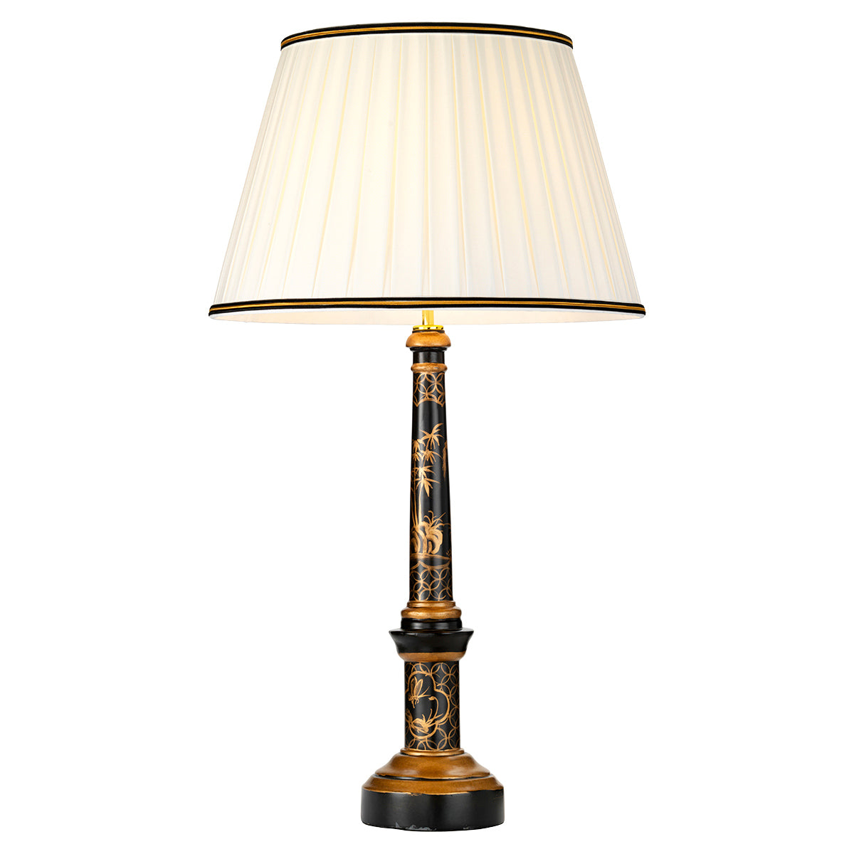Elstead Strasbourg Tischlampe Schwarz, Gold