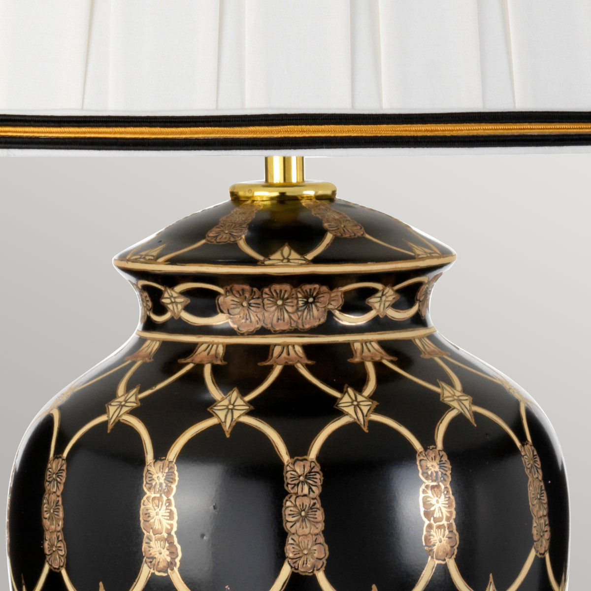 Elstead Taipei Tischlampe Schwarz, Gold – Detailansicht