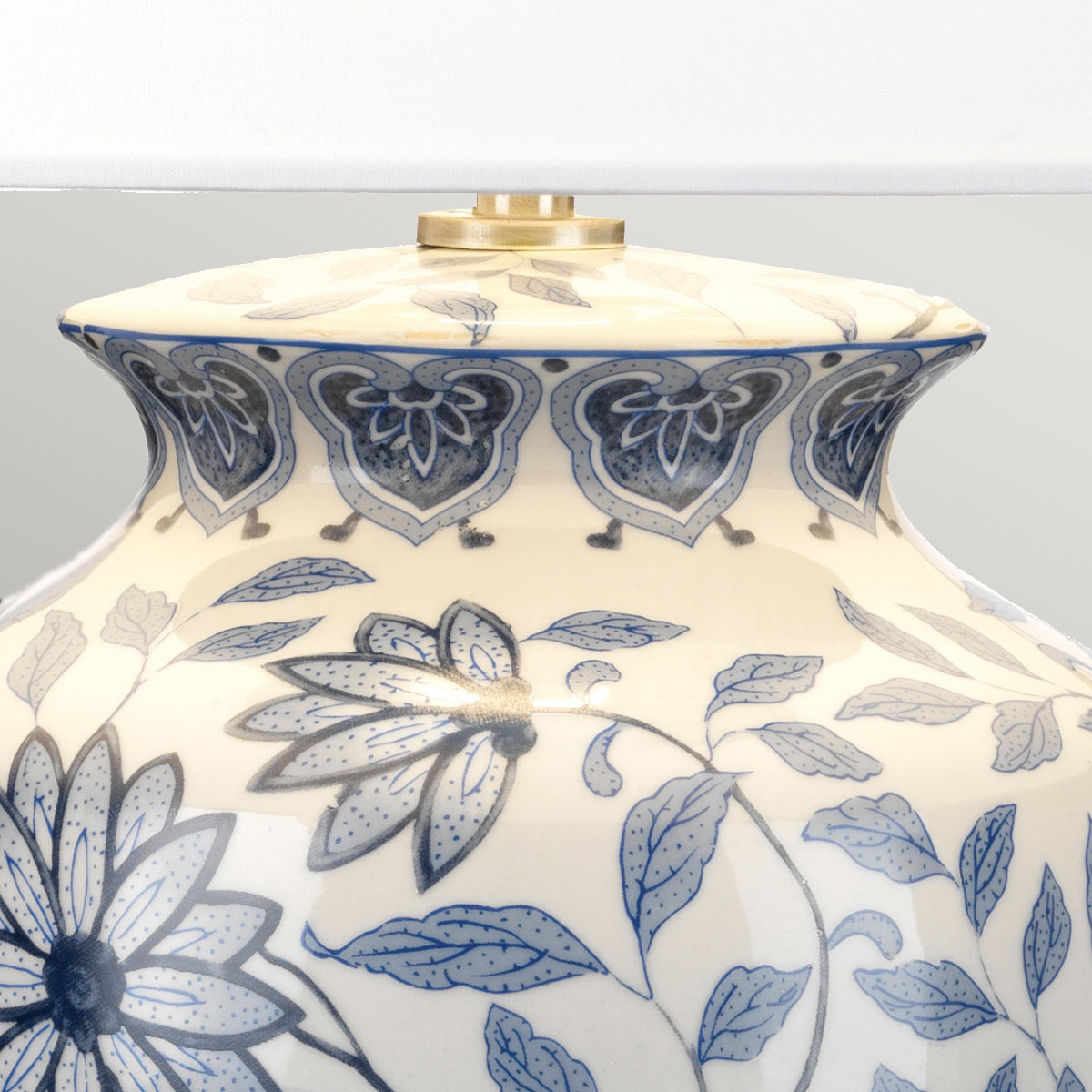 Elstead Ying Tischlampe Blau, Weiß – Detailansicht