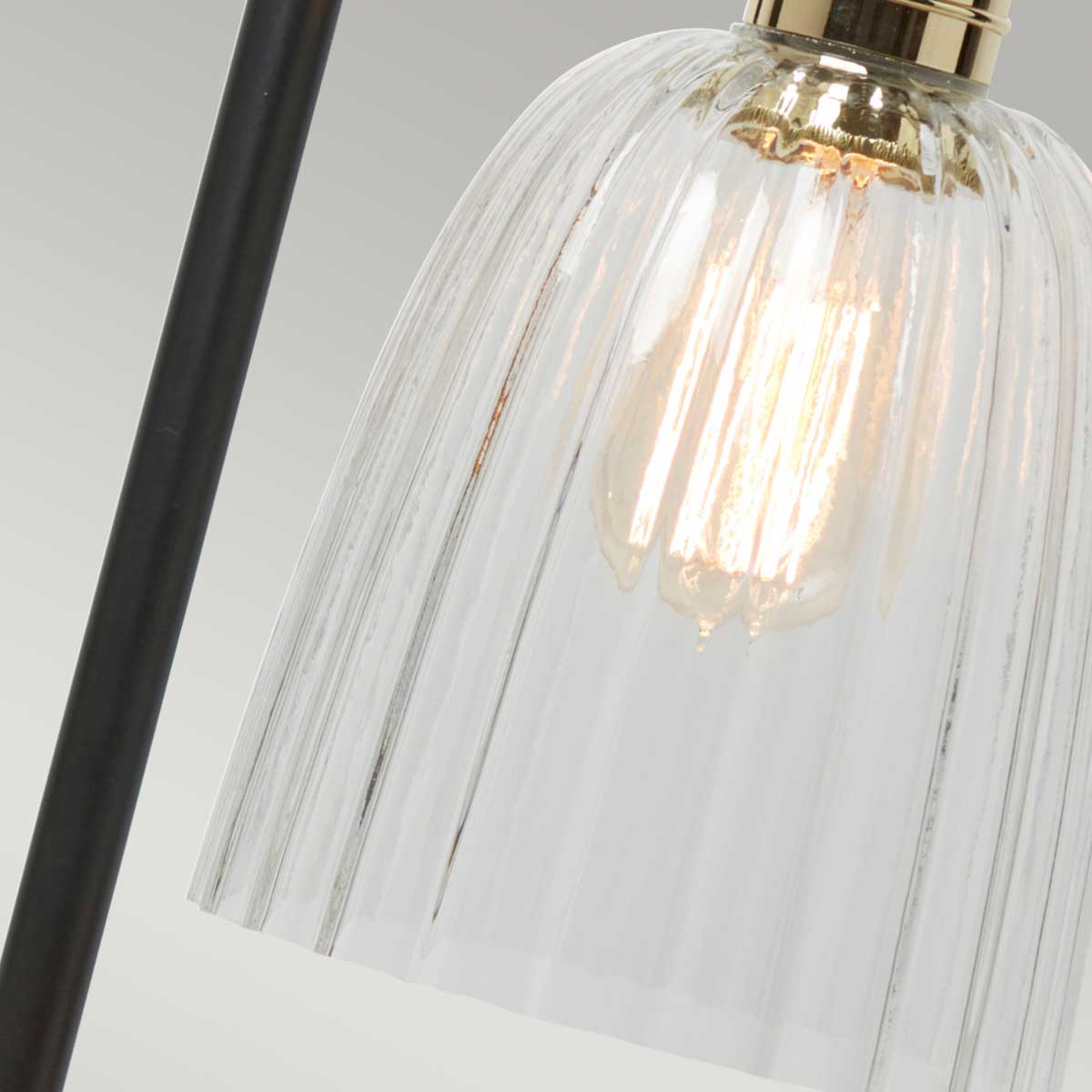 Elstead Douille Tischlampe Schwarz, Messing – Detailansicht