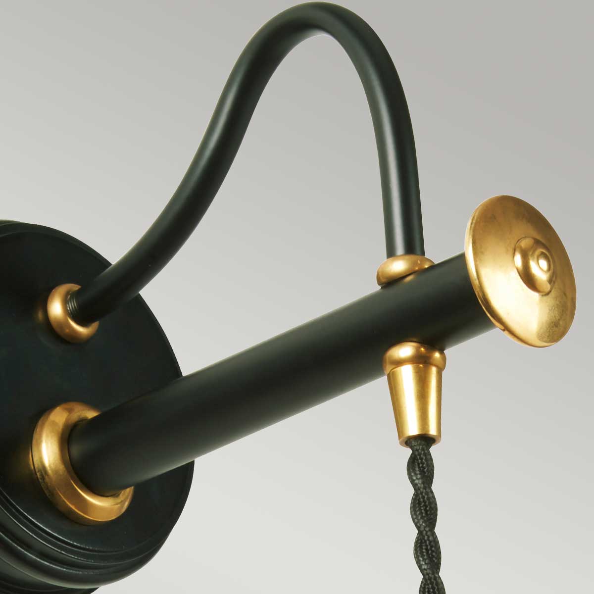 Elstead Douille Wandleuchte Schwarz, Messing – Wohnambiente