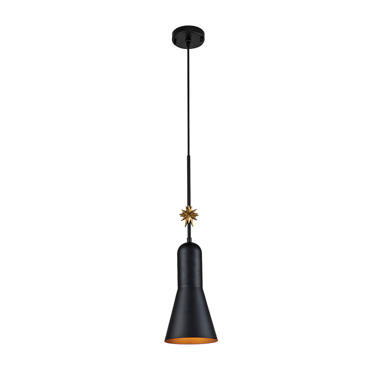 Elstead Etoile Pendelleuchte Schwarz, Gold