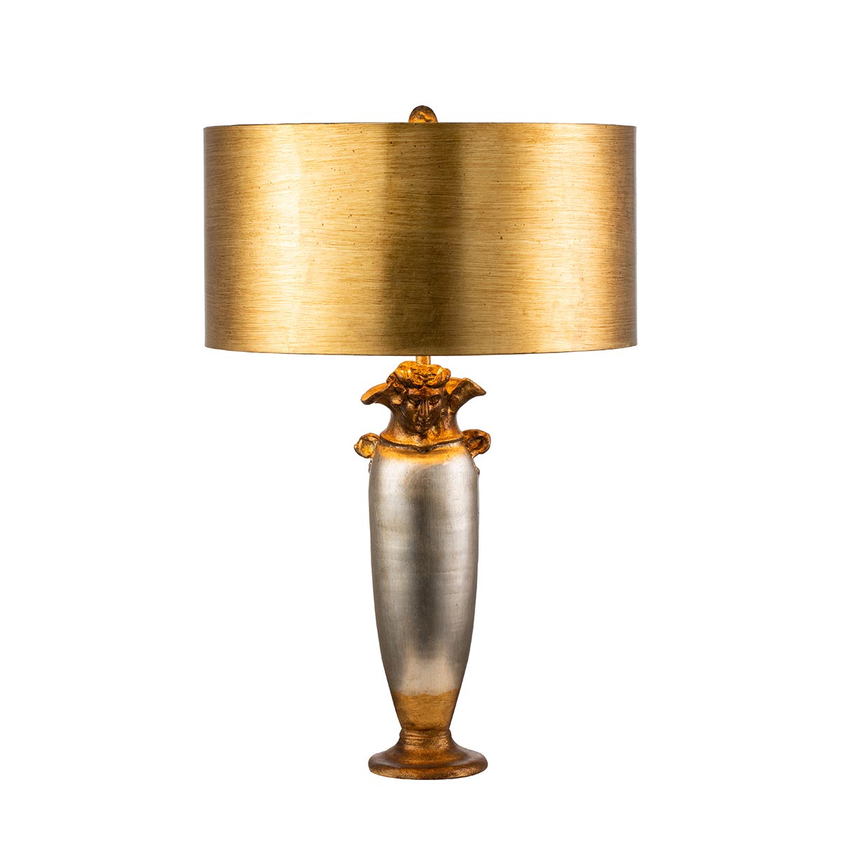 Flambeau Bienville Tischlampe Silber, Gold, Braun