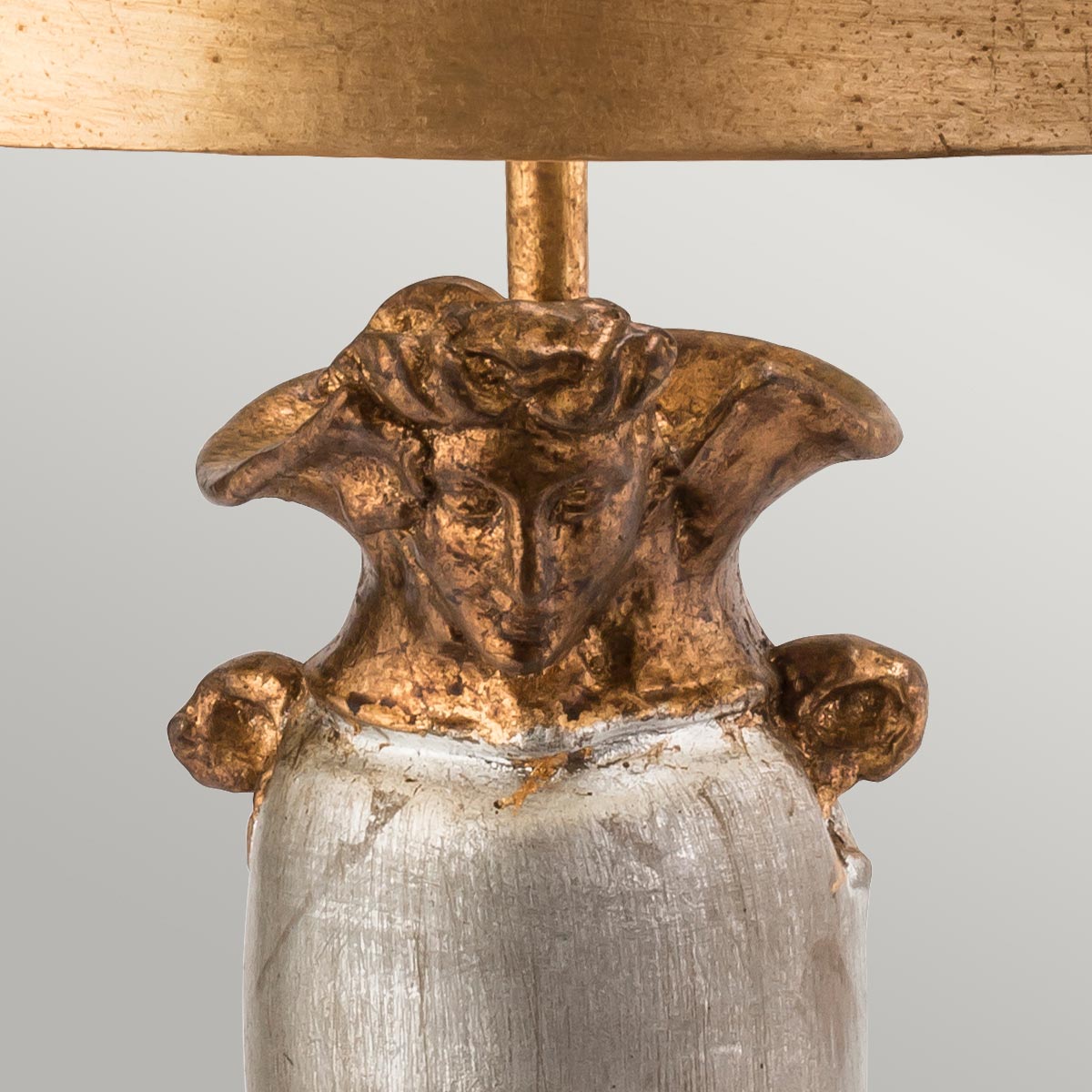 Flambeau Bienville Tischlampe Silber, Gold, Braun – Detailansicht 2