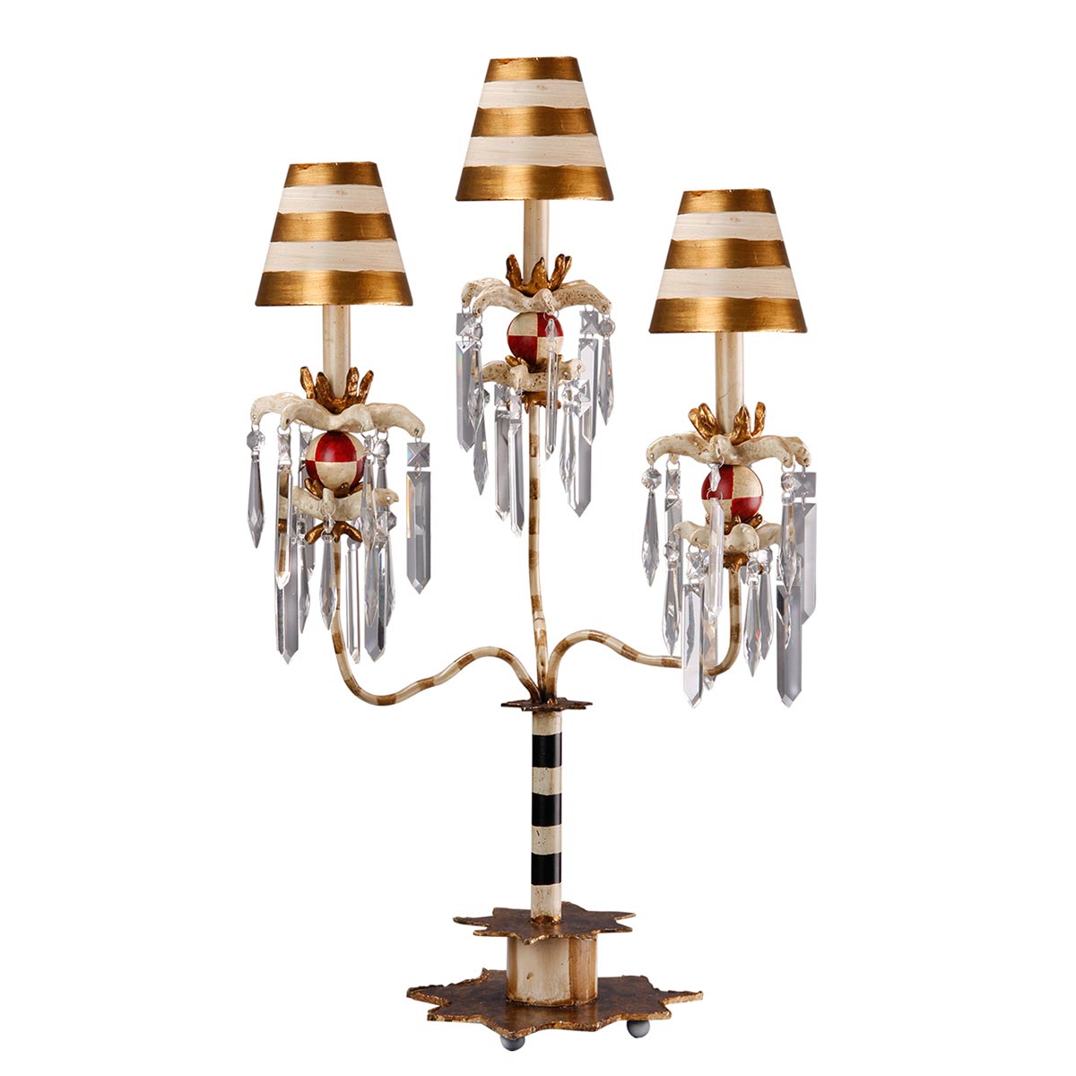 Flambeau Birdland Tischlampe Creme, Gold