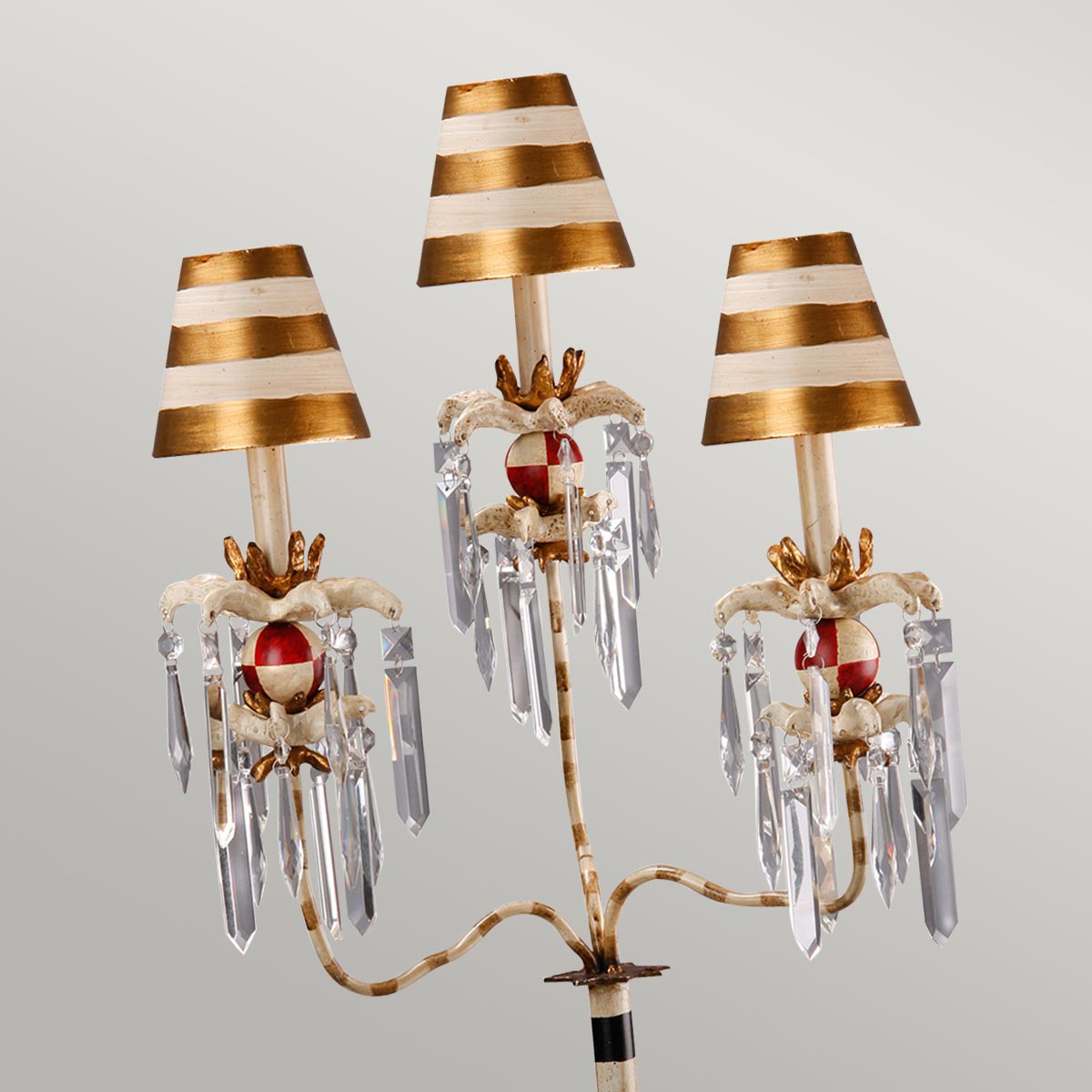 Flambeau Birdland Tischlampe Creme, Gold – Detailansicht