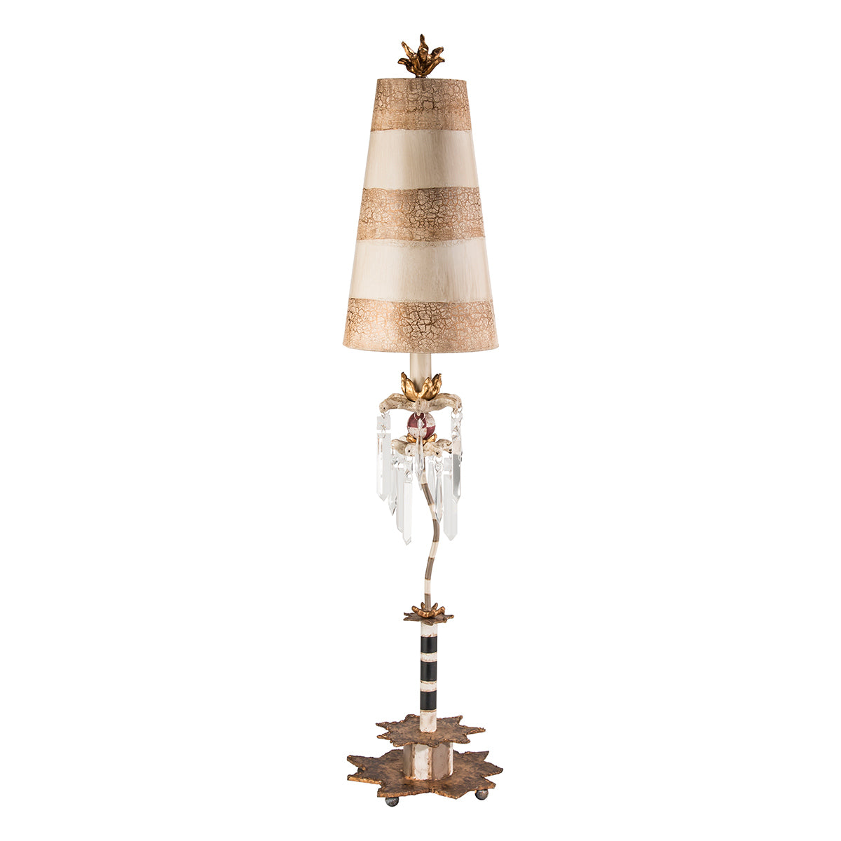 Flambeau Birdland Tischlampe Creme, Gold