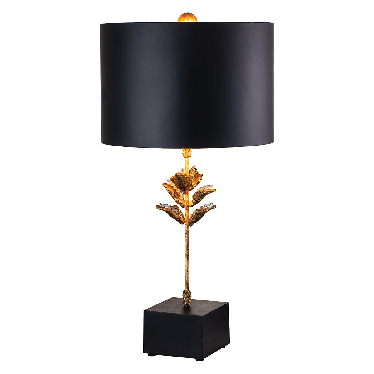 Flambeau Camilia Tischlampe Gold, Schwarz