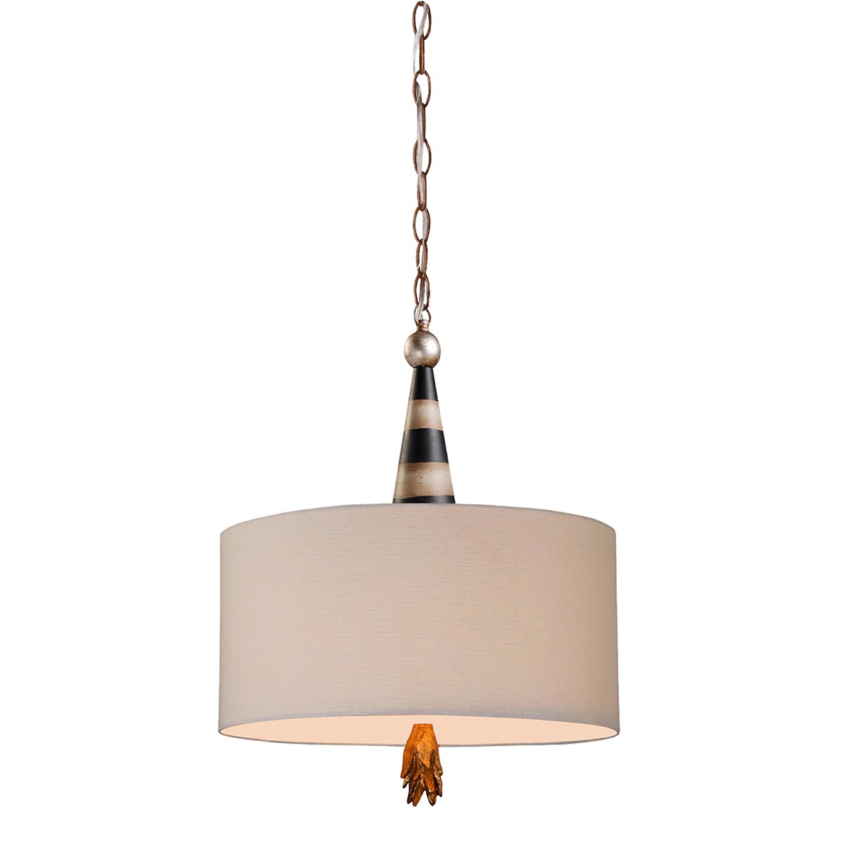 Flambeau Flambeau Pendelleuchte Schwarz, Creme, Gold