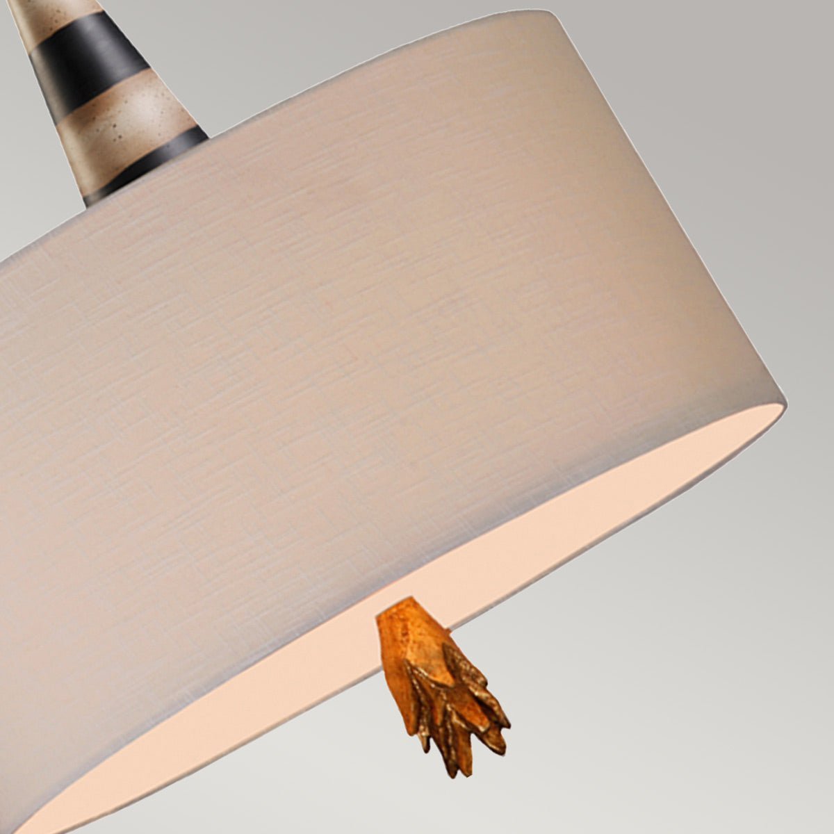 Flambeau Flambeau Pendelleuchte Schwarz, Creme, Gold – Detailansicht