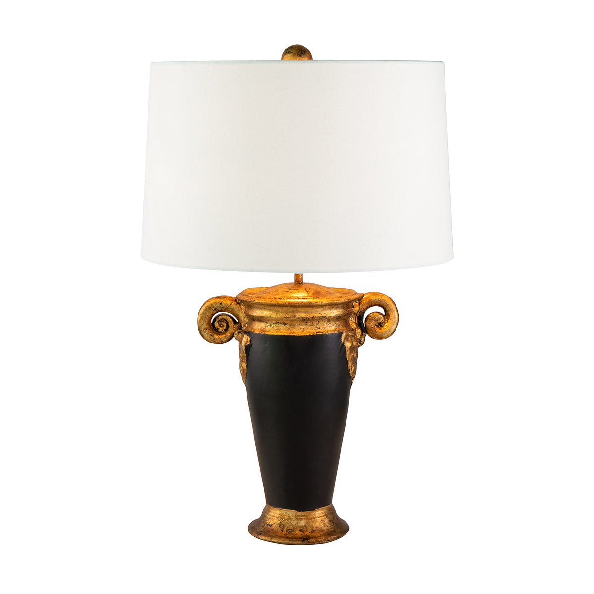Flambeau Gallier Tischlampe Schwarz, Gold