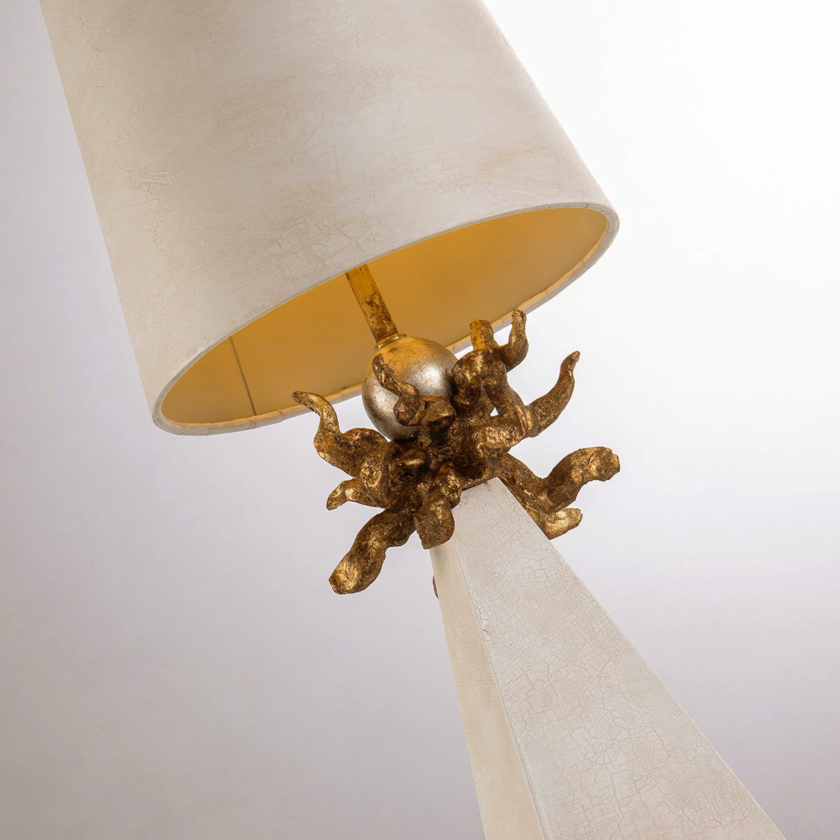 Flambeau Leda Tischlampe Creme, Gold – Detailansicht 3