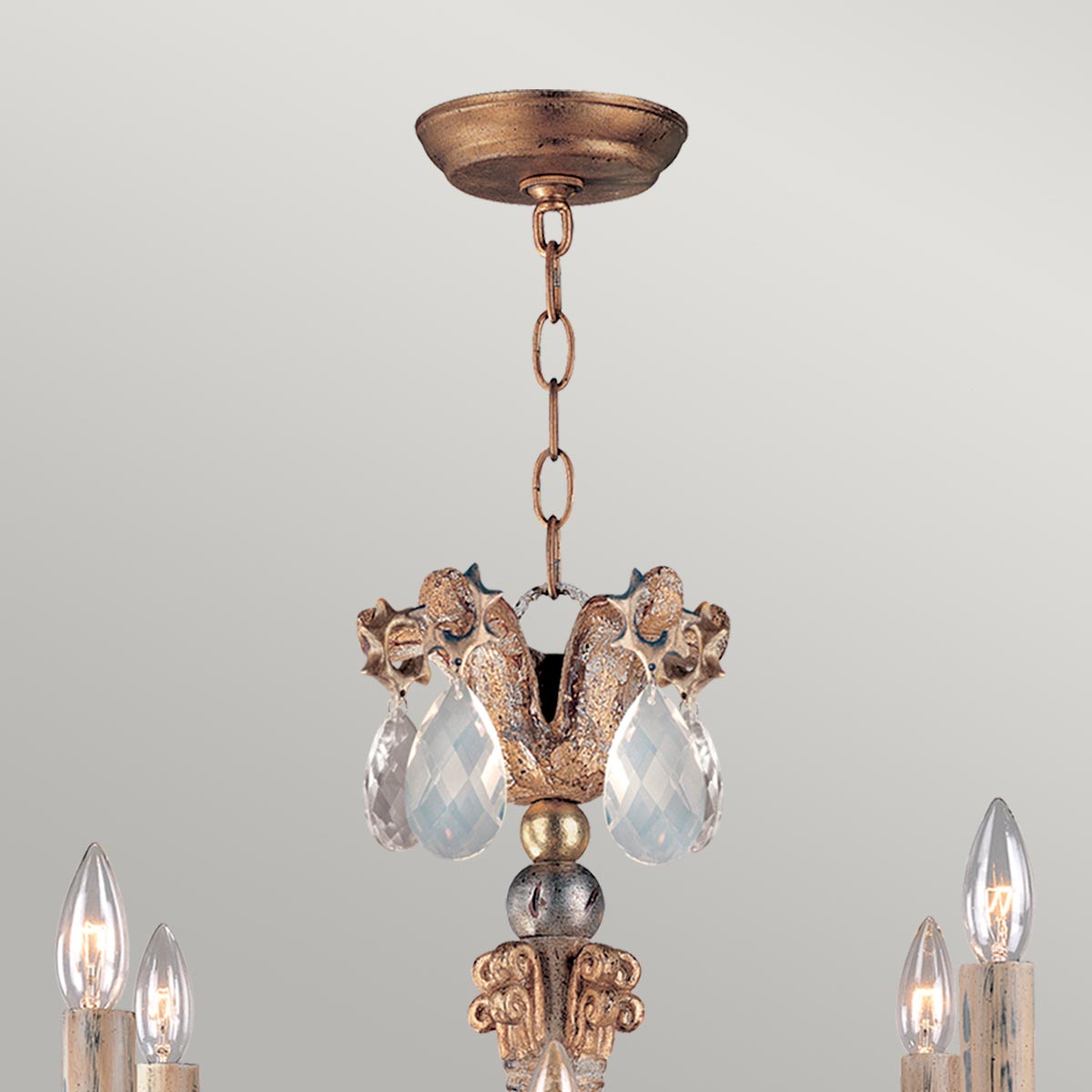 Flambeau Mignon Kronleuchter Gold, Silber – Detailansicht 2