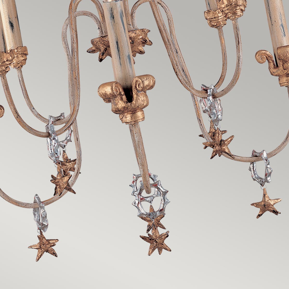 Flambeau Mignon Kronleuchter Gold, Silber – Detailansicht 3