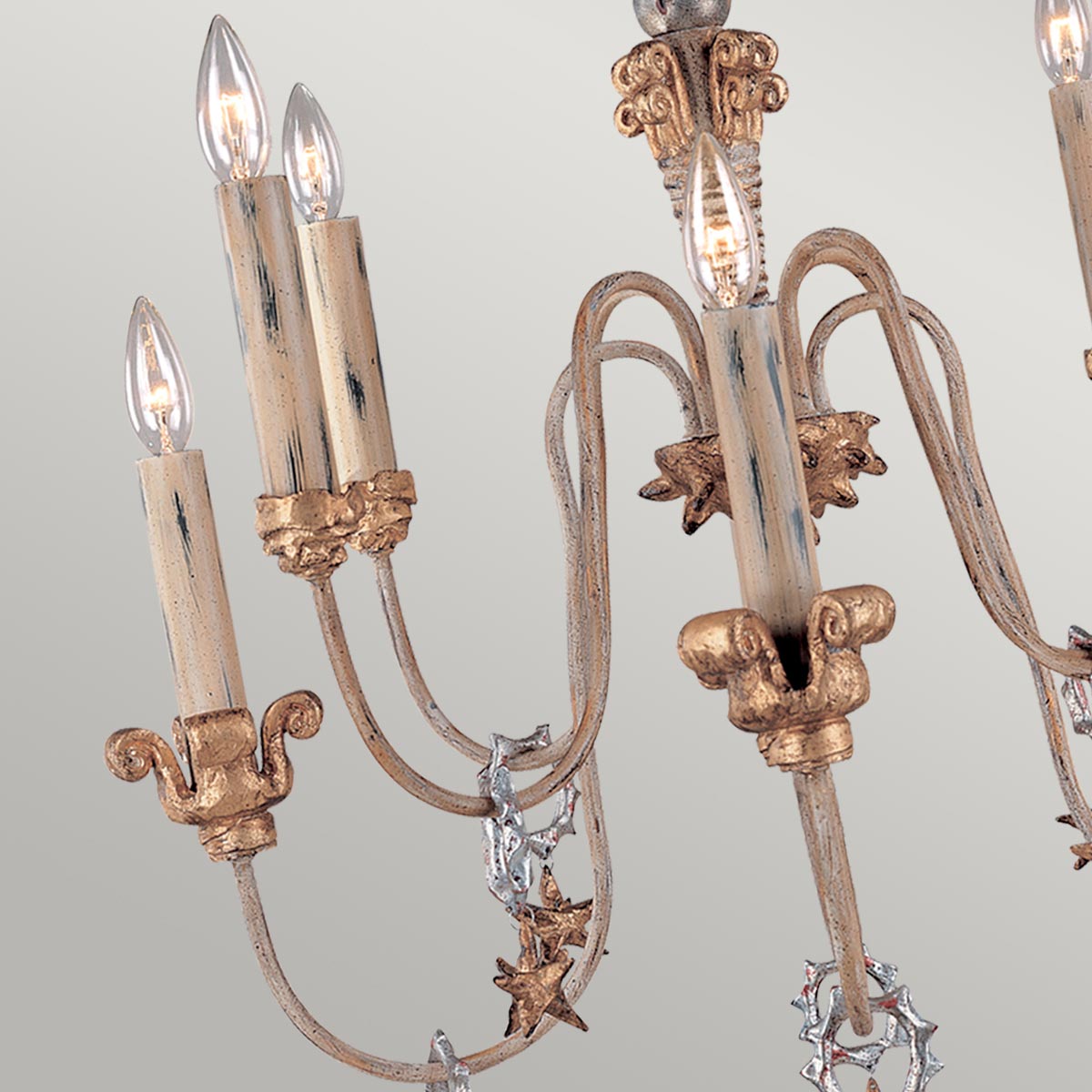 Flambeau Mignon Kronleuchter Gold, Silber – Detailansicht 4