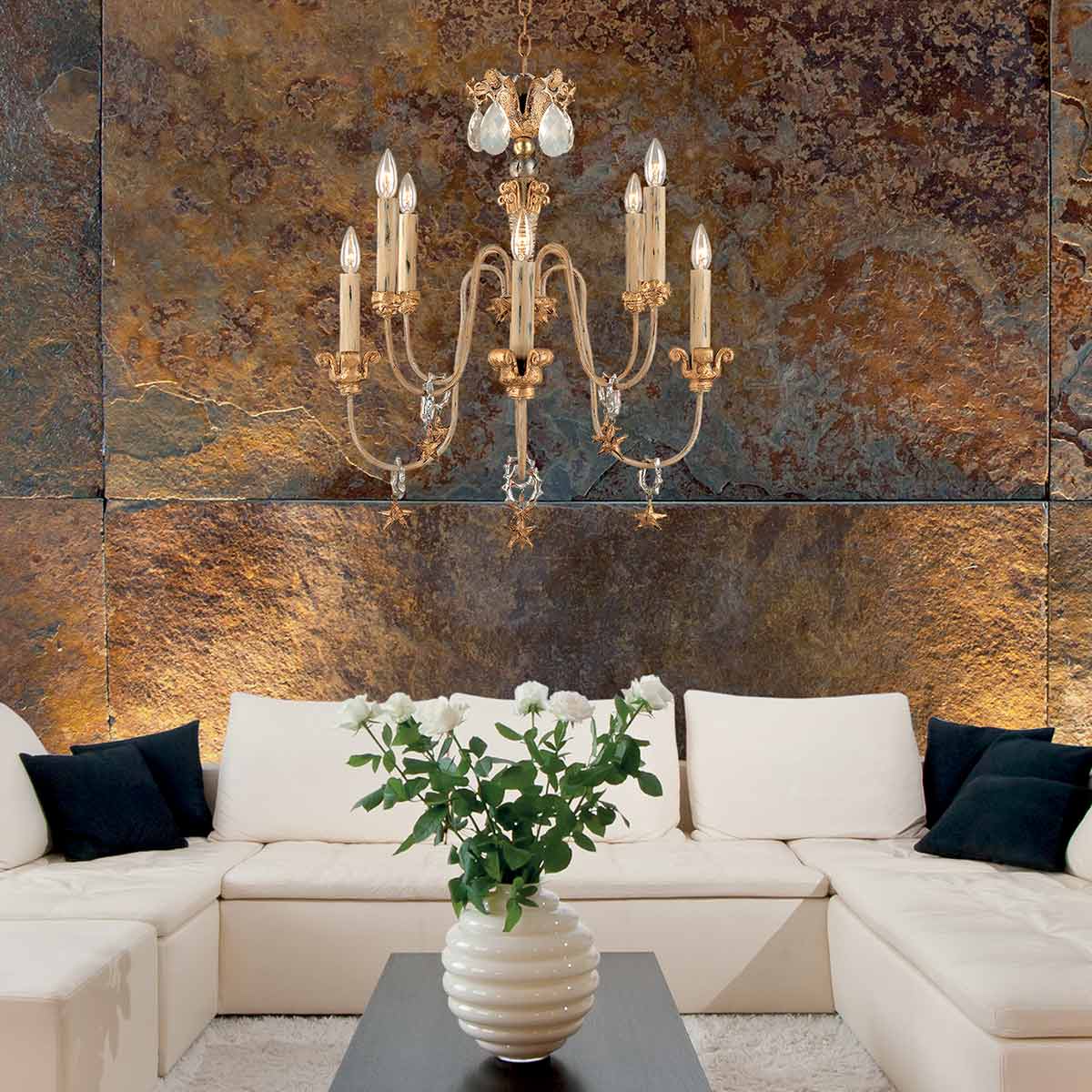 Flambeau Mignon Kronleuchter Gold, Silber – Wohnambiente