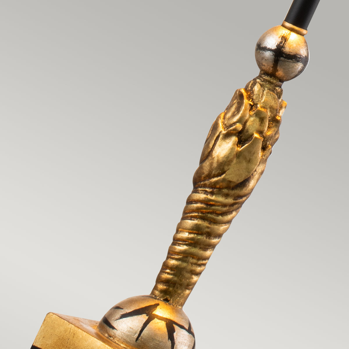 Flambeau Noma Tischlampe Gold, Schwarz, Silber – Detailansicht 2