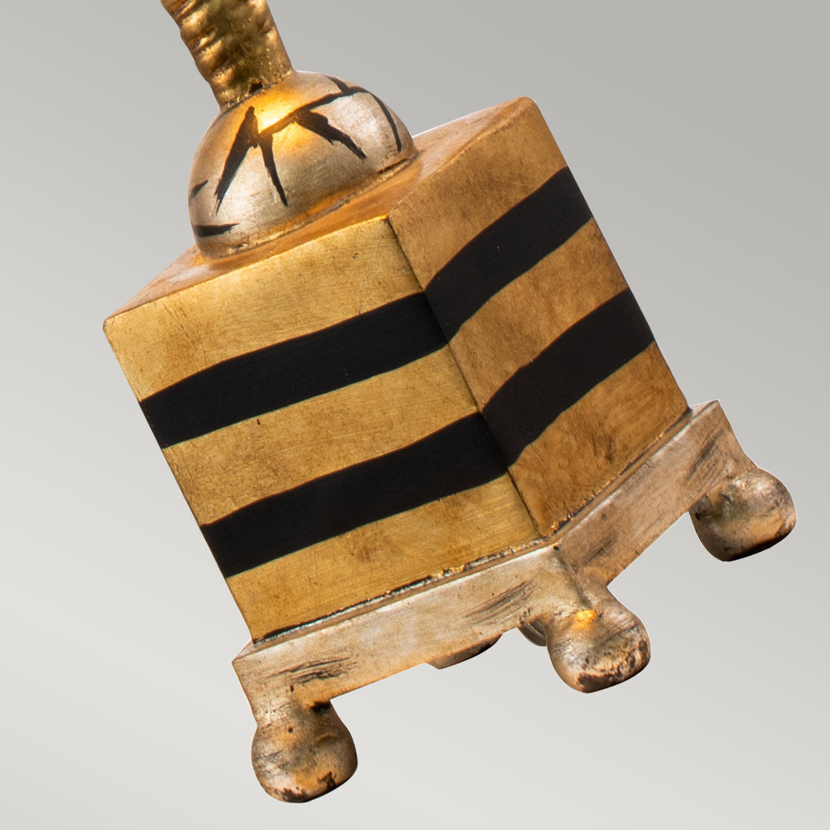 Flambeau Noma Tischlampe Gold, Schwarz, Silber – Detailansicht 3