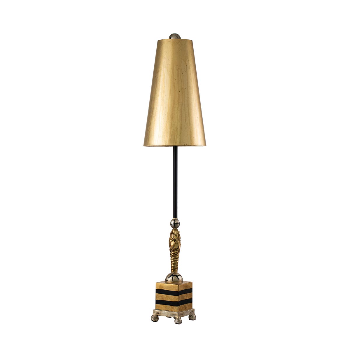 Flambeau Noma Tischlampe Gold, Schwarz, Silber – Detailansicht 4