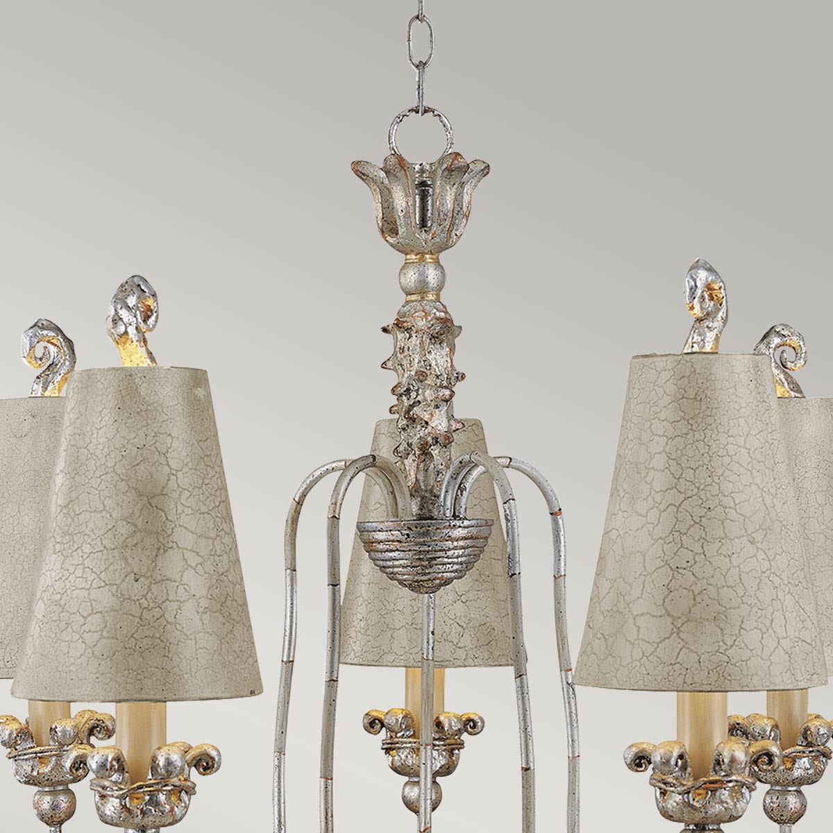 Flambeau Remi Kronleuchter Silber, Gold – Detailansicht