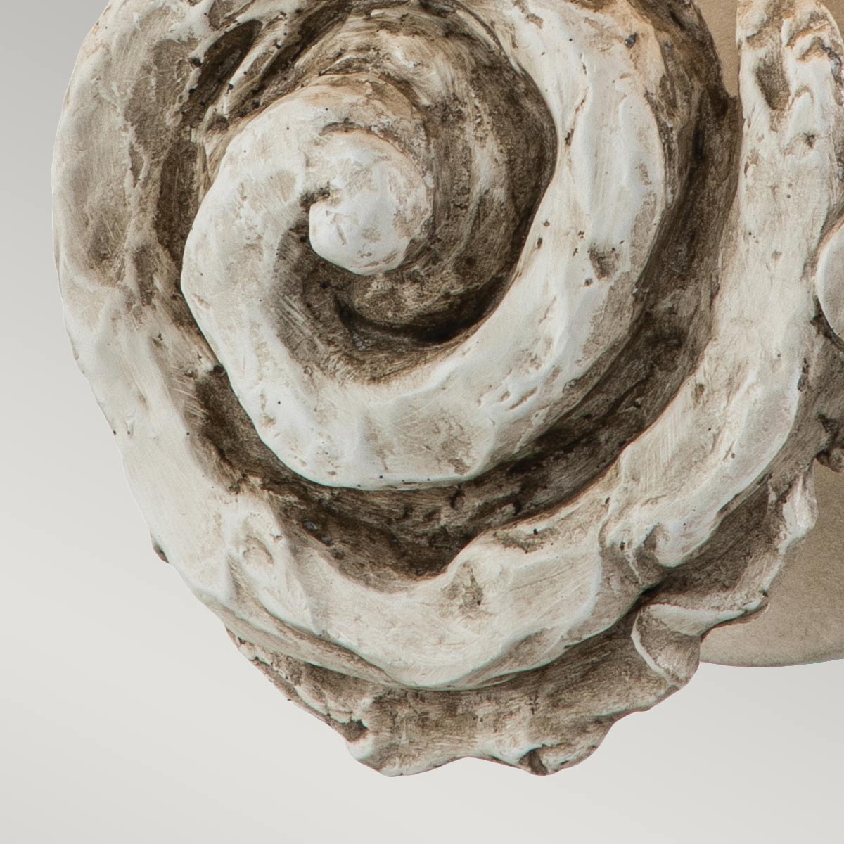 Flambeau Swirl Wandleuchte Weiß – Detailansicht