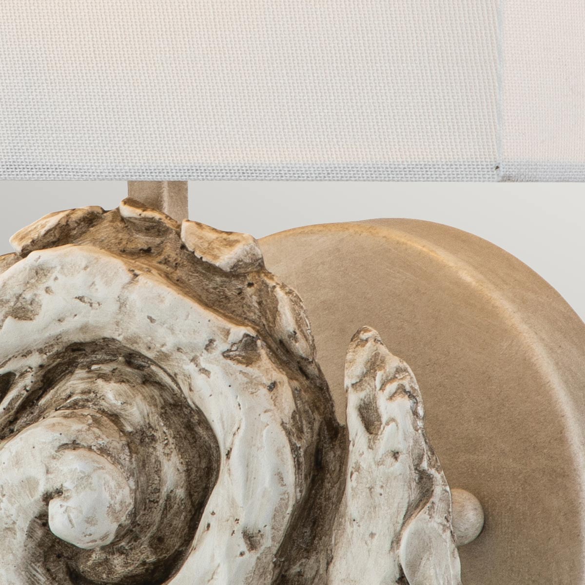 Flambeau Swirl Wandleuchte Weiß – Detailansicht 2