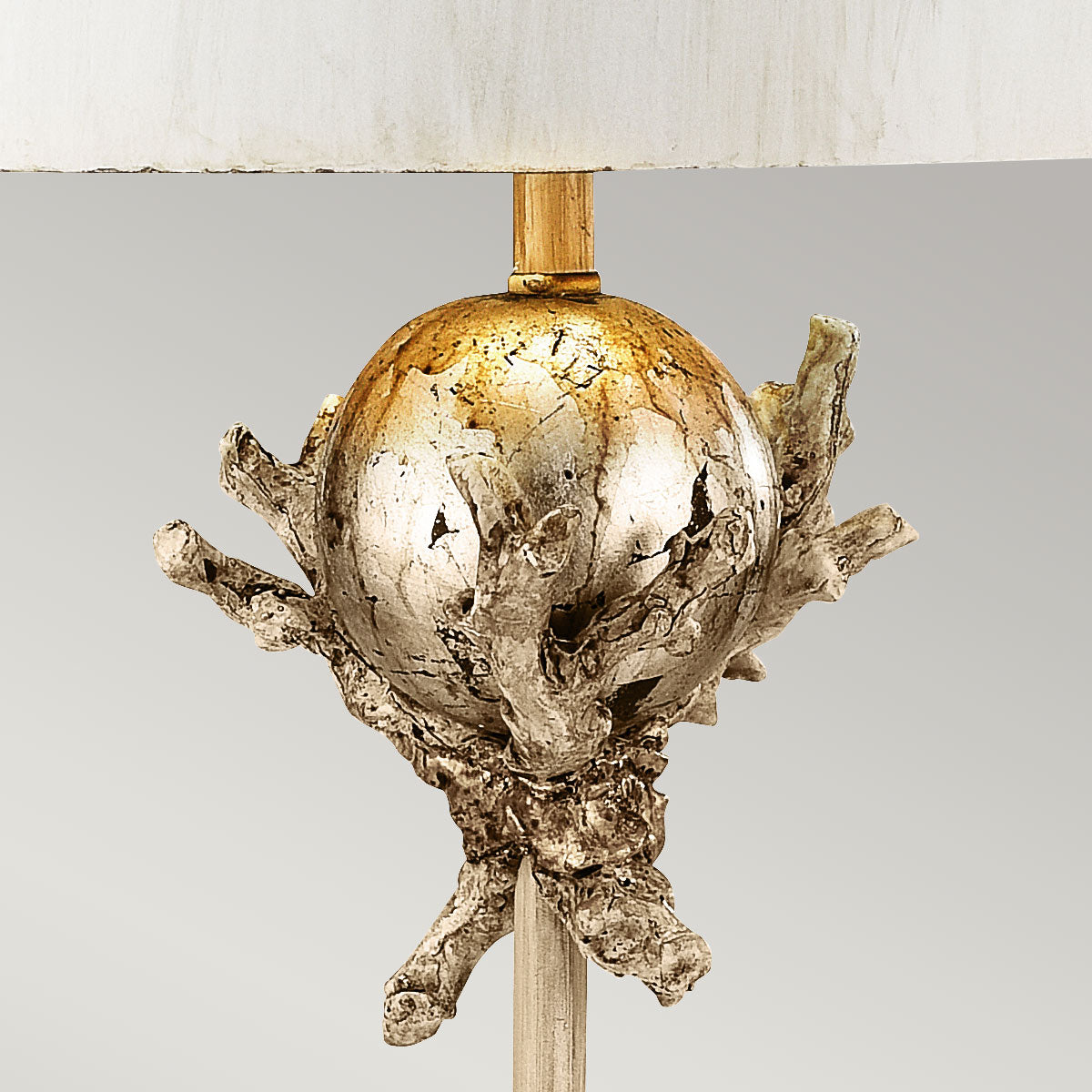 Flambeau Trellis Tischlampe Silber – Detailansicht