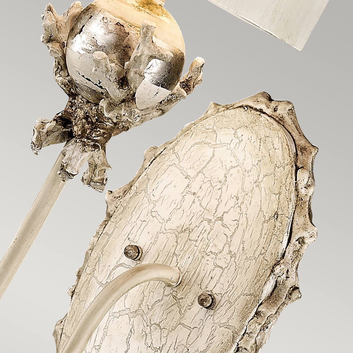 Flambeau Trellis Wandleuchte Silber – Detailansicht 2