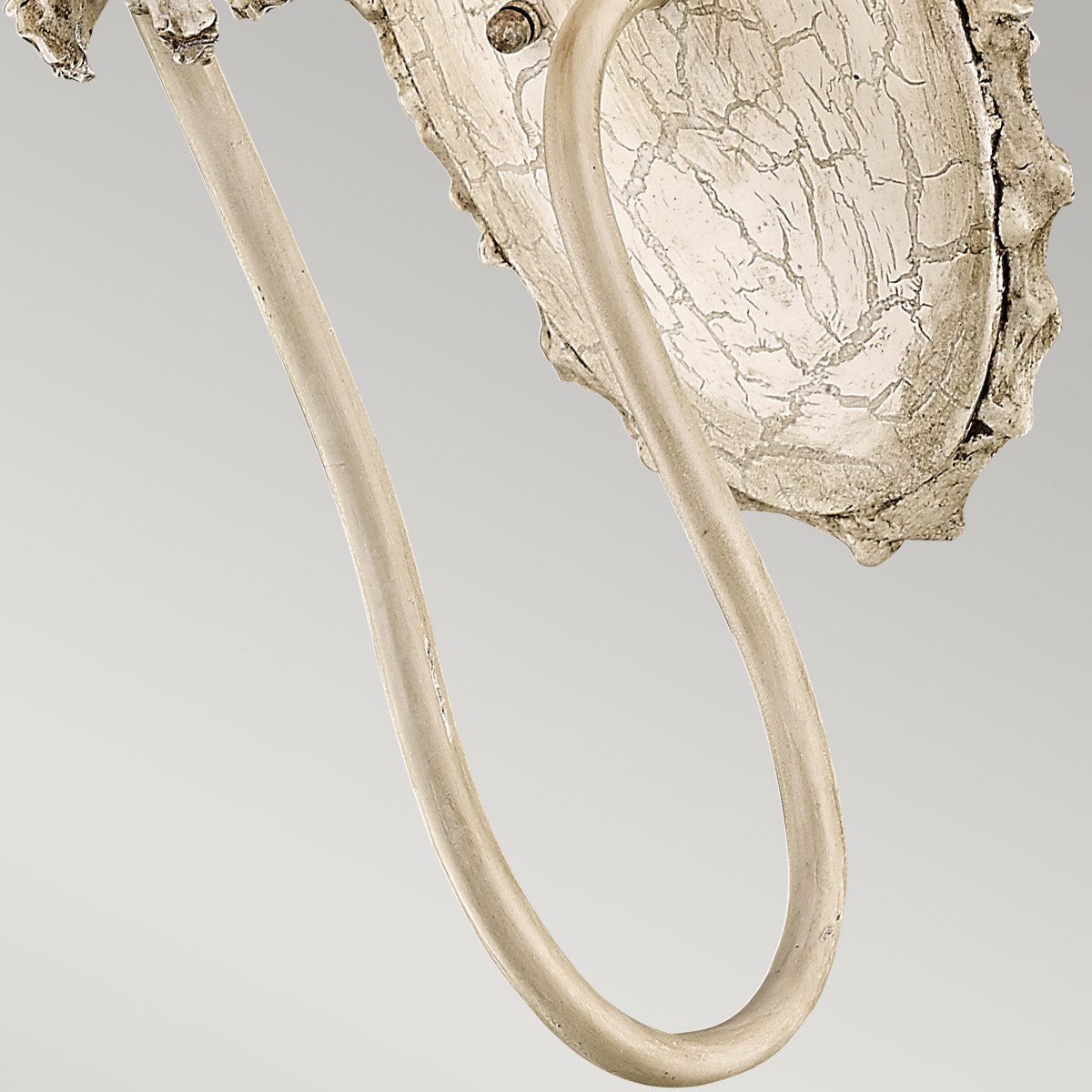 Wandleuchte, 27.9 × 19.4 cm, Putty Patina & Silver Leaf – Dimmbar