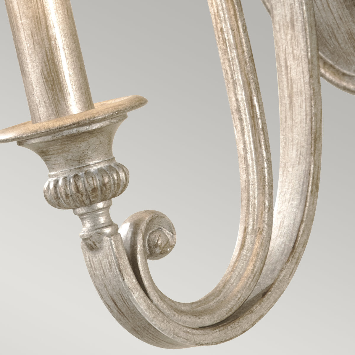 Feiss Abbey Wandleuchte Silber – Detailansicht