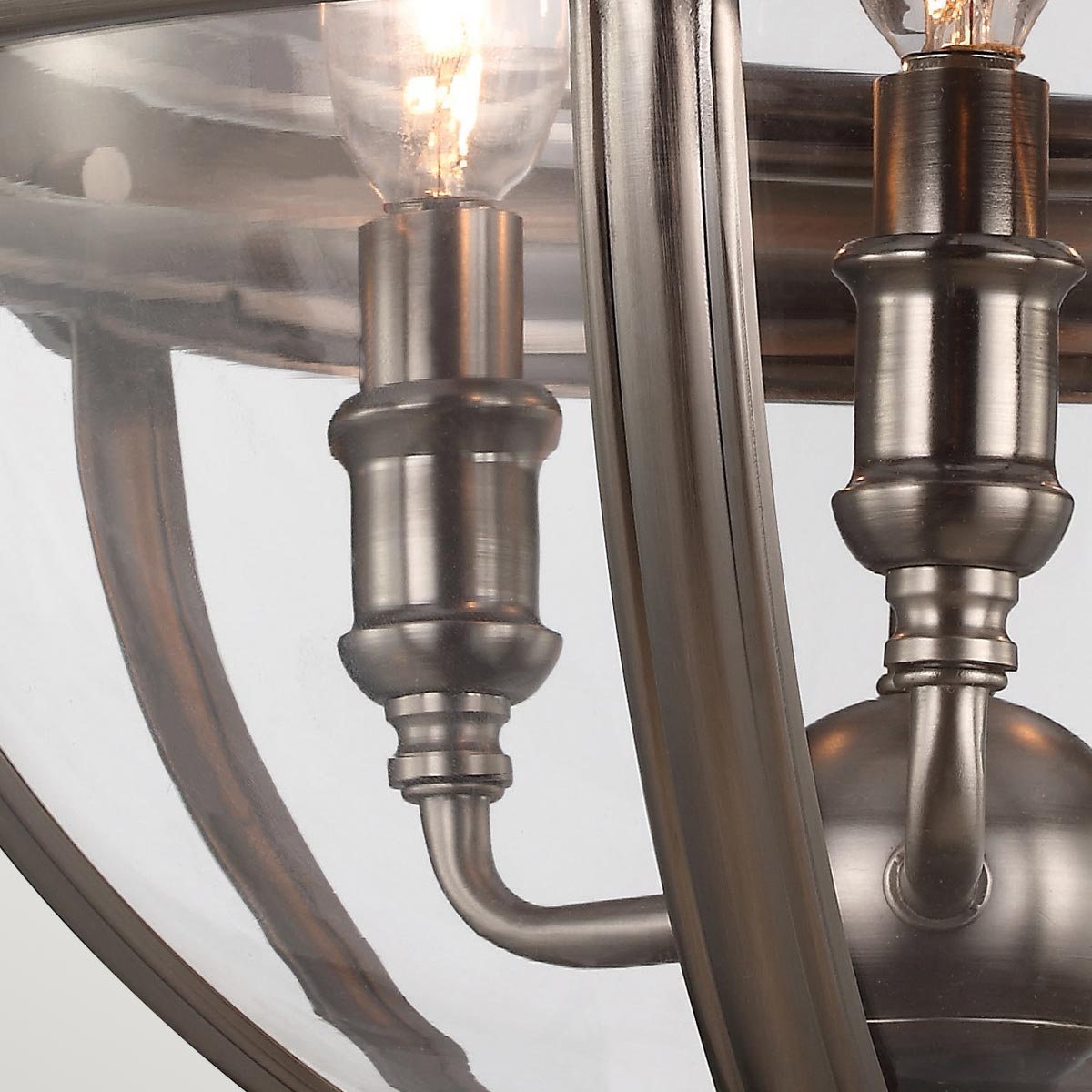 Feiss Adams Kronleuchter Nickel – Wohnambiente