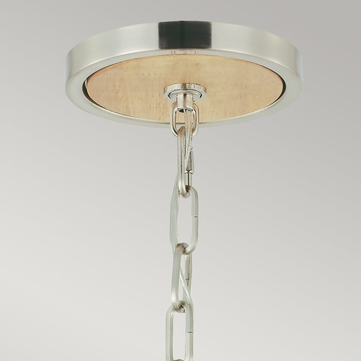 Feiss Allier Pendelleuchte Light Wood/Brushed Steel – Detailansicht