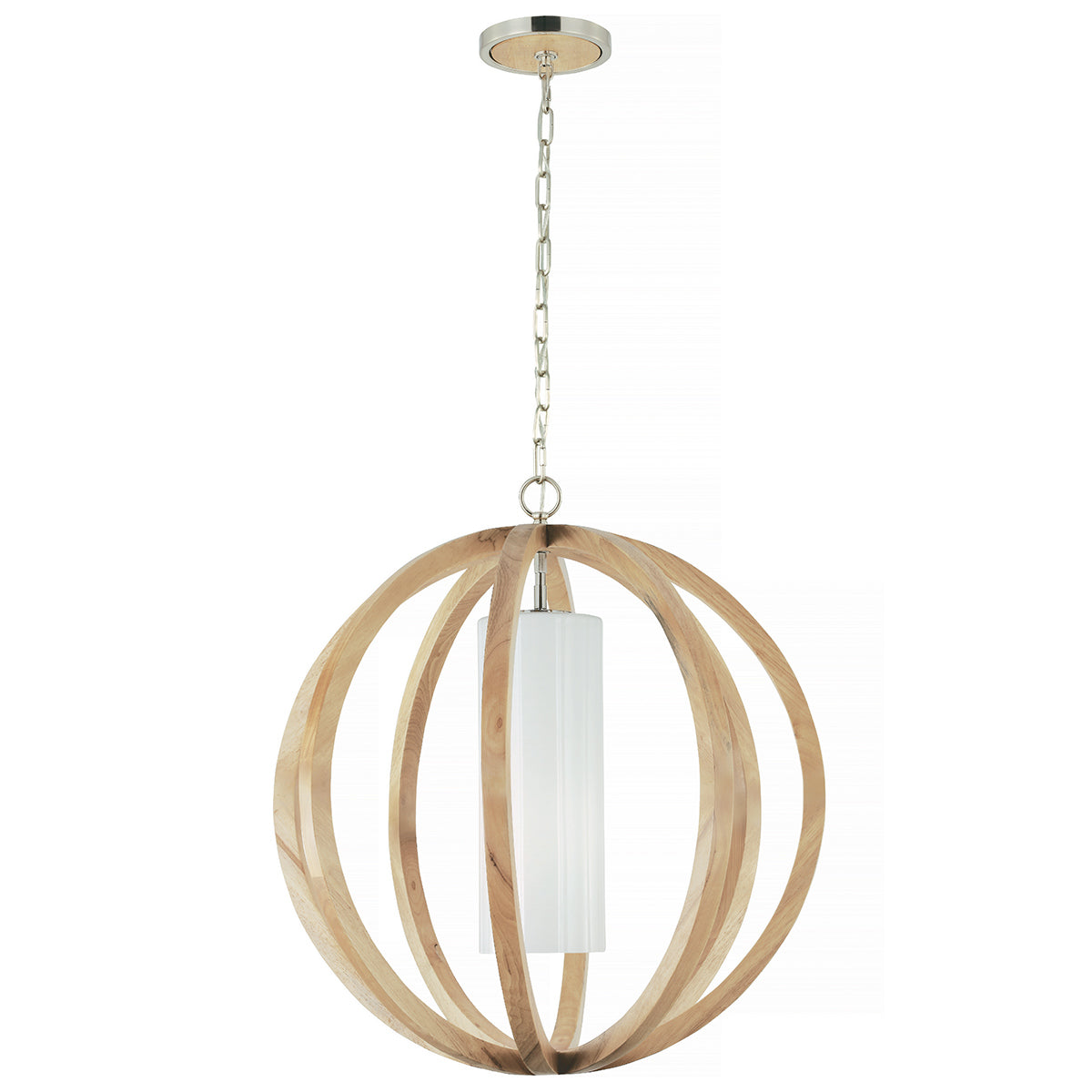 Feiss Allier Pendelleuchte Light Wood/Brushed Steel