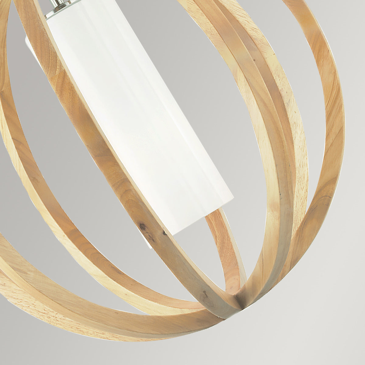 Feiss Allier Pendelleuchte Light Wood/Brushed Steel – Detailansicht 2