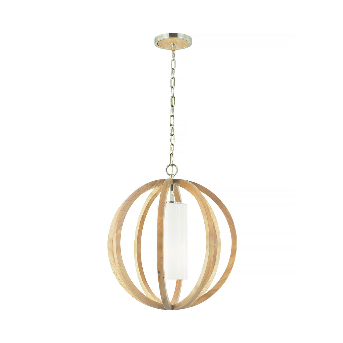 Feiss Allier Pendelleuchte Light Wood/Brushed Steel – Wohnambiente