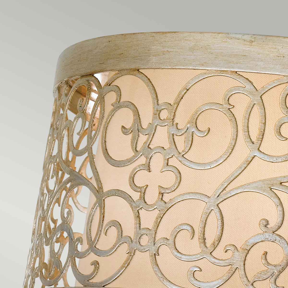 Feiss Arabesque Deckenleuchte Silber – Wohnambiente