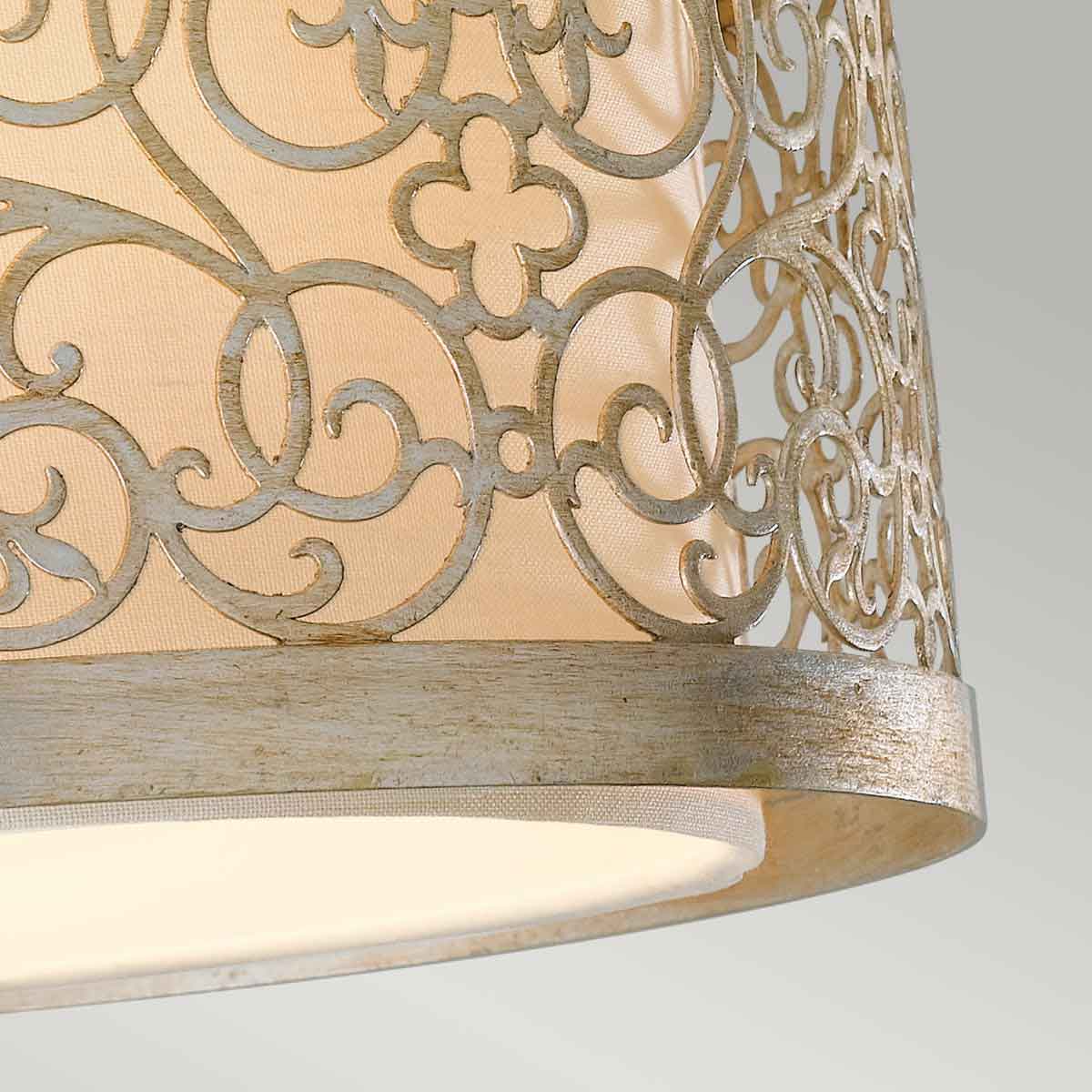 Feiss Arabesque Deckenleuchte Silber – Detailansicht