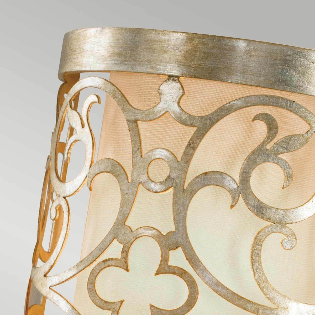 Feiss Arabesque Wandleuchte Silber – Detailansicht 2