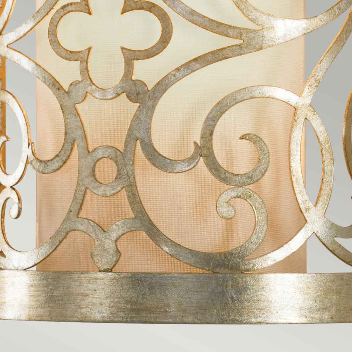 Feiss Arabesque Wandleuchte Silber – Detailansicht 3