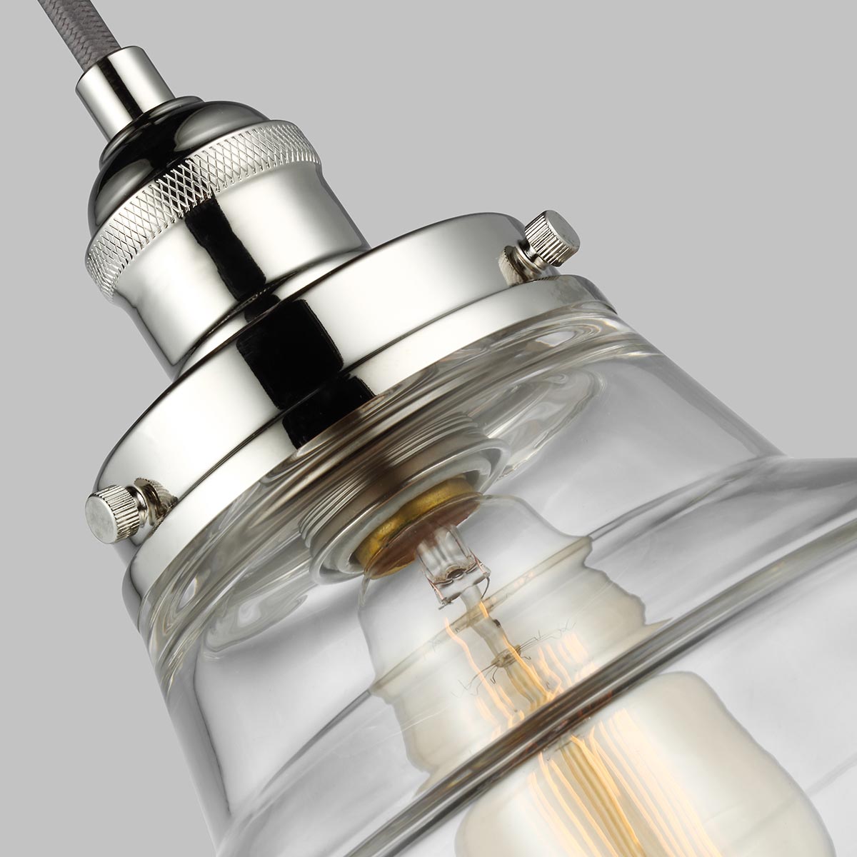Feiss Baskin Pendelleuchte Nickel – Detailansicht