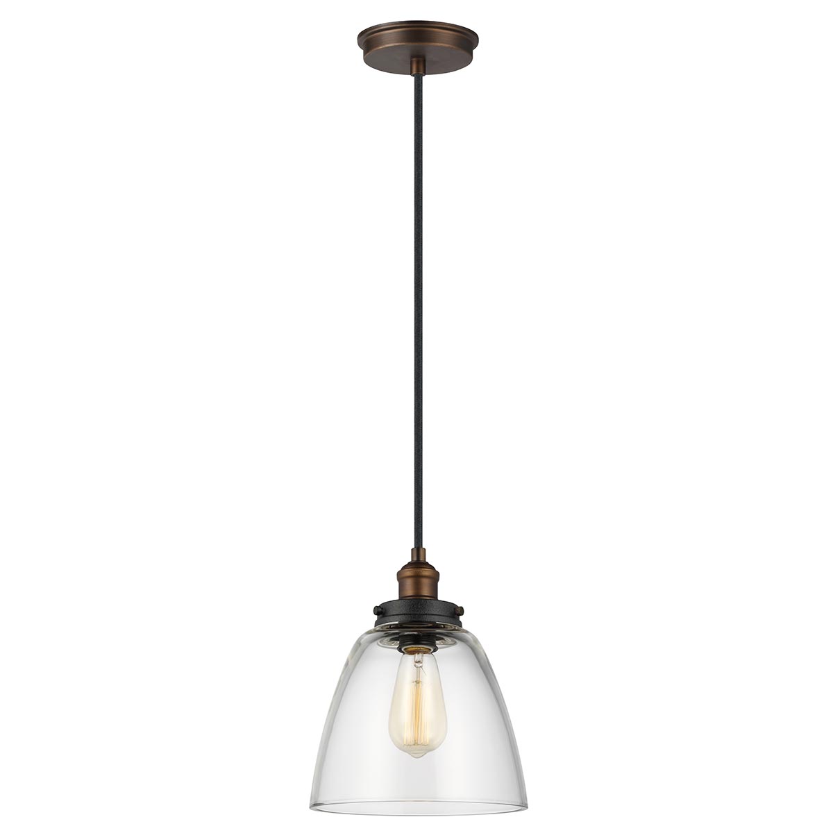 Feiss Baskin Pendelleuchte Messing, Zink