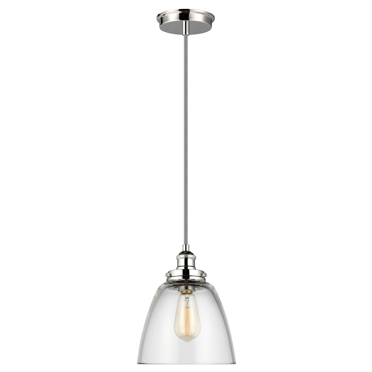 Feiss Baskin Pendelleuchte Nickel – Wohnambiente