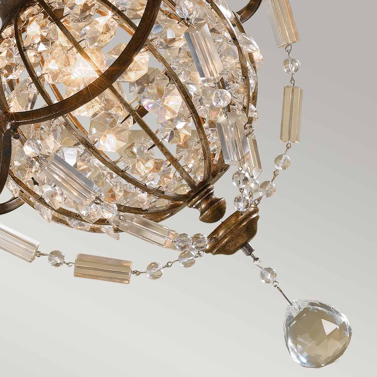 Feiss Bellini Pendelleuchte Bronze – Wohnambiente